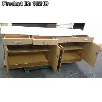 Marble Top 2 Tone Beige 4 Door 4 Drawer Credenza 70 x 15 x 29.5 - Photo 2