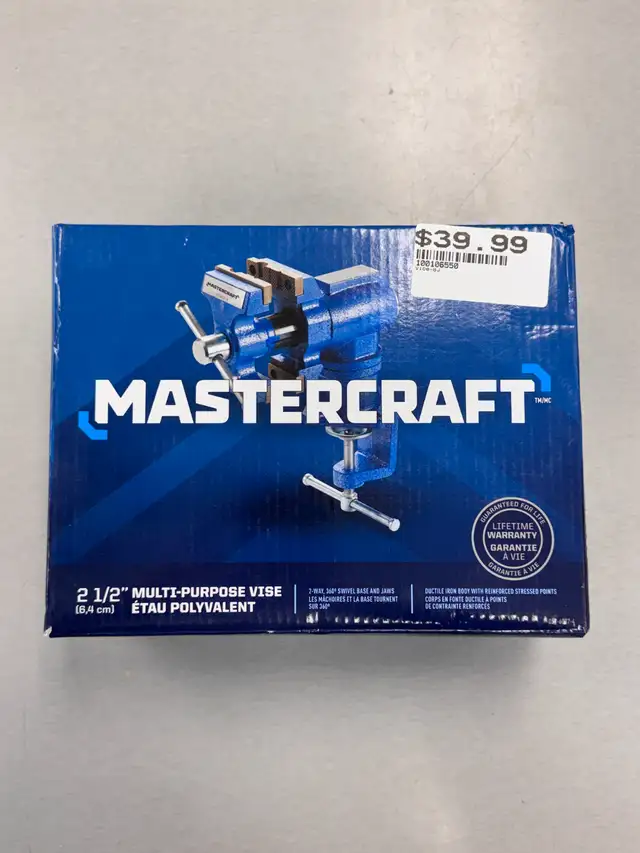 Mastercraft Dual-Purpose Universal Vise 2-1/2' - BRAND NEW