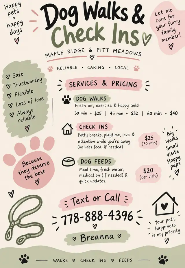 DOG WALKS & CHECK-INS