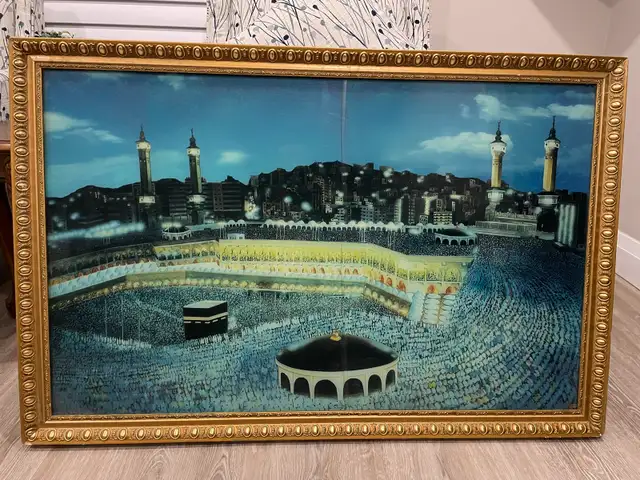 Large Framed Islamic Wall Art – Kaaba & Masjid al-Haram, Mecca