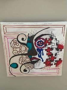 Original Mixed-Media Painting – Puzzle Face (18x24)