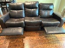 BLACK CUSTOM ALL SOFT LEATHER COUCH AND LOVESEAT SET FOR SALE ! - Photo 3