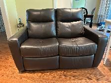 BLACK CUSTOM ALL SOFT LEATHER COUCH AND LOVESEAT SET FOR SALE ! - Photo 4