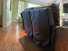 BLACK CUSTOM ALL SOFT LEATHER COUCH AND LOVESEAT SET FOR SALE ! - Photo 6