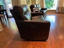 BLACK CUSTOM ALL SOFT LEATHER COUCH AND LOVESEAT SET FOR SALE ! - Photo 7