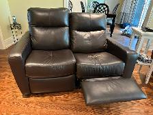 BLACK CUSTOM ALL SOFT LEATHER COUCH AND LOVESEAT SET FOR SALE ! - Photo 9