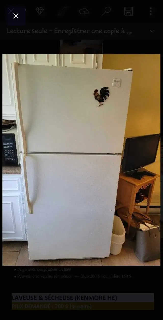 Cuisinière et Frigo