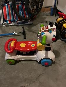 kids zebra ride along and scooter
