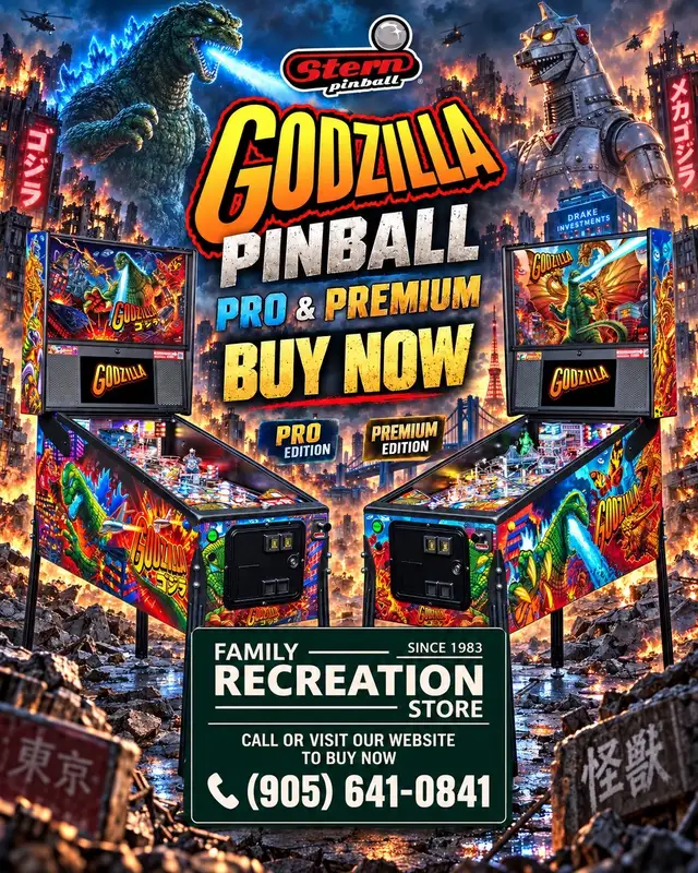Godzilla & Rush Pinball | Hamilton