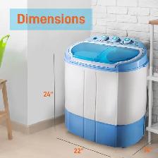 Pure Clean Portable Washing Machine, 2-in-1 Washer & Spin Dryer