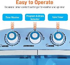 Pure Clean Portable Washing Machine, 2-in-1 Washer & Spin Dryer - Photo 4