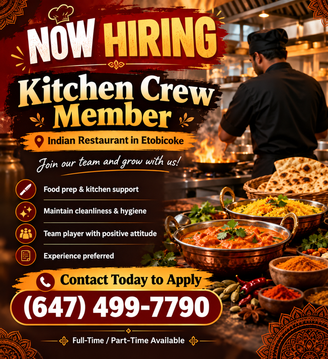 Hiring Kitchen helper