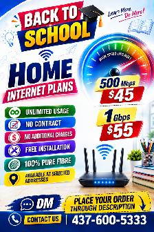 Fast & Cheap Home Internet | Unlimited Data | Back to School
