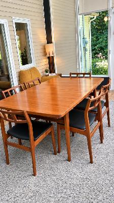 Mid century. TEAK TECK. Ensemble salle à manger. TRÈS GRANDE Tab - Photo 2