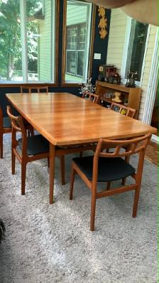 Mid century. TEAK TECK. Ensemble salle à manger. TRÈS GRANDE Tab - Photo 3