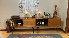 Mid century TEAK TECK Modulaire. Bar Buffet crédence, bahut disq - Photo 7