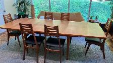 Mid century TEAK TECK Ensemble salle à manger. TRÈS GRANDE table - Photo 2