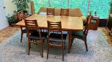 Mid century TEAK TECK Ensemble salle à manger. TRÈS GRANDE table - Photo 6