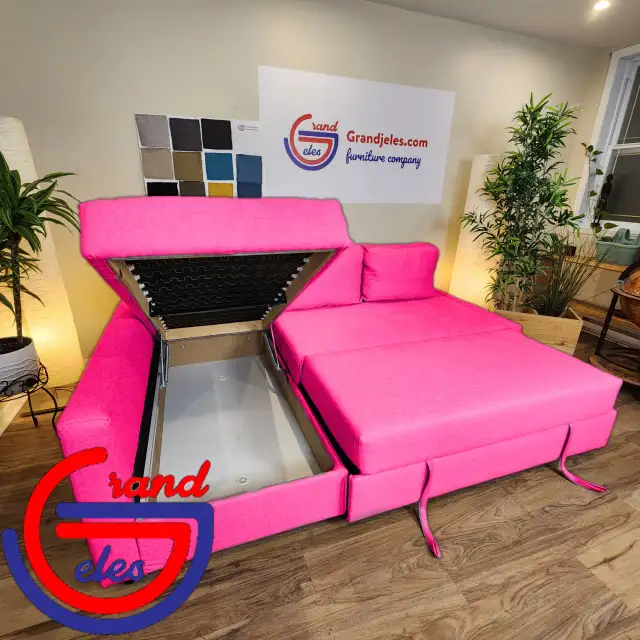 Pink IKEA sectional sofa bed   FREE DELIVERY