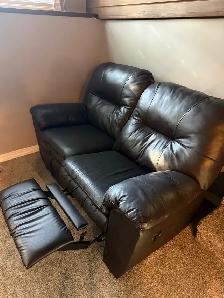 Brown Leather Love Seat - Photo 2