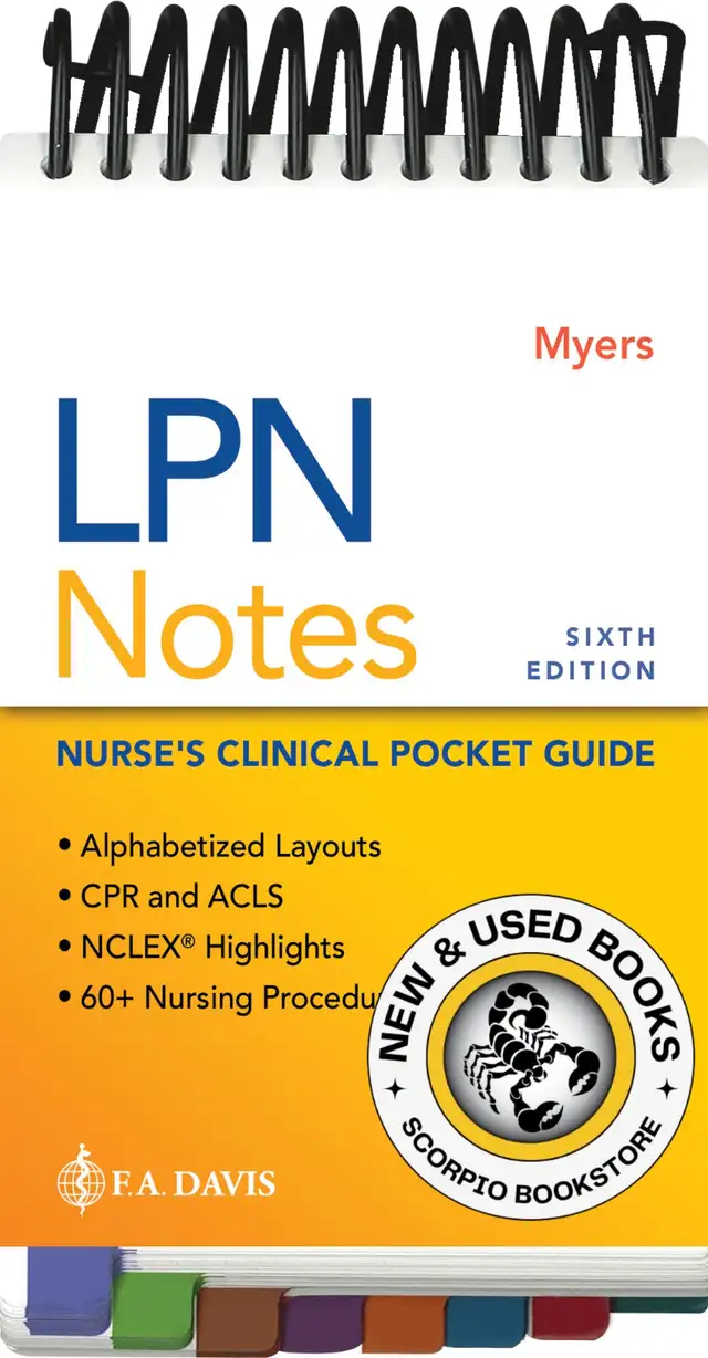 LPN Notes Nurse's Clinical Pocket Guide 6E Myers 9781719650298