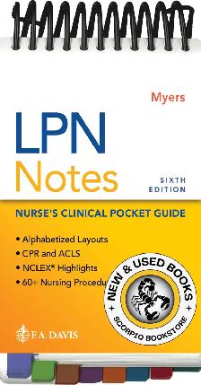 LPN Notes Nurse's Clinical Pocket Guide 6E Myers 9781719650298