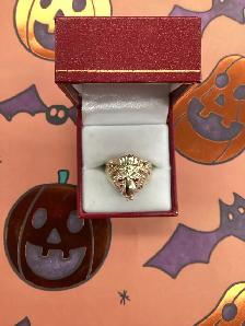 bague en or tête de lion - Photo 2
