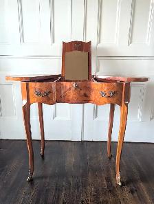 Antique French Pop Up Vanity Make Up Dresser - Photo 3