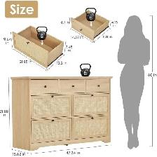 Brand New 7 Drawer Rattan Dresser Special Selling at $199 - Photo 2