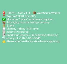 Jobs in Oakville