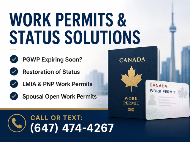 ✅STATUS EXPIRING- PR JOBS - OINP- GET LEGAL HELP- (647) 474-4267