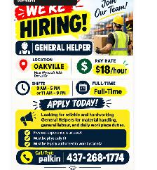 General Labour- Warehouse associate