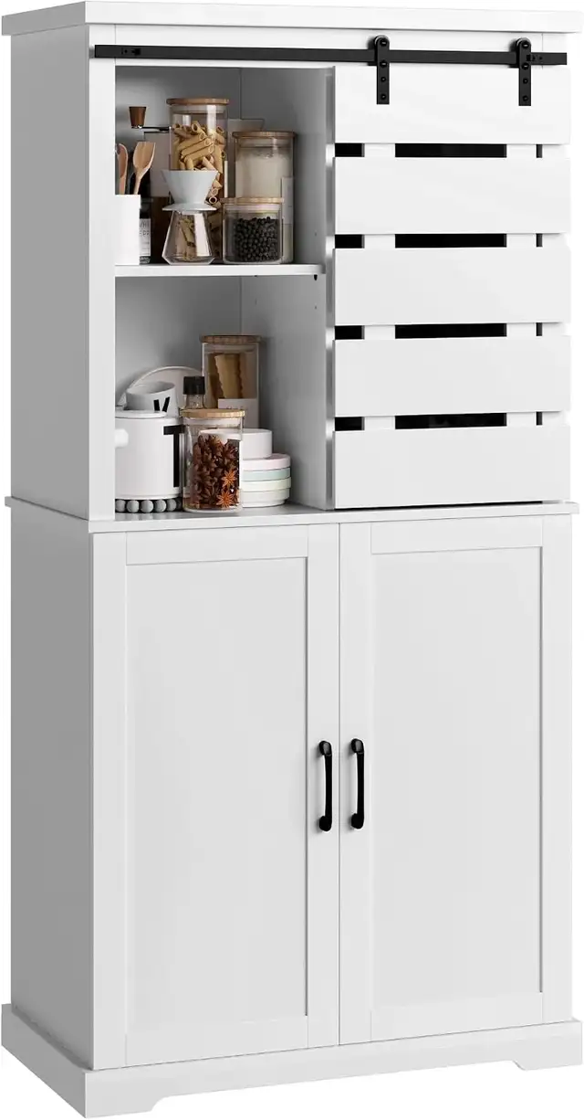 Brand New 63.5 inches White Kitchen Pantry Cabinet Special $199
