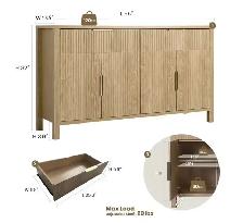 Brand New 4-Door Sideboard & Buffet Special at $199 - Photo 3