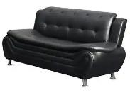 Thick Luxury Pillow Top Tufted Premium Faux Leather Sofa/Couch .
