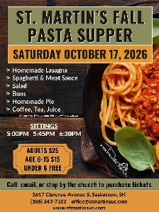 St. Martin's Fall Pasta Supper