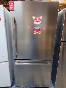 HiSense '31' Stainless Steel Bottom Freezer Top Fridge on Sale‼️