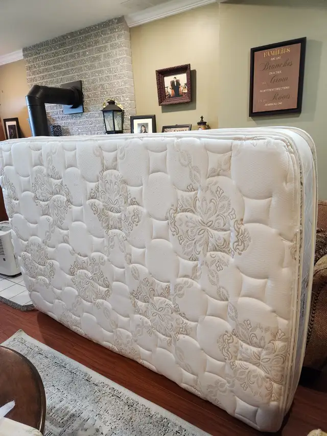 DOUBLE MATTEESS, BOX SPRING AND BED FRAME
