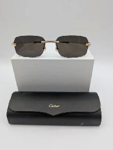 (B5569) Cartier Premiere de Cartier CT0271S 001 Gold Rimless...