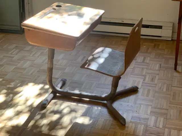antique school desk
