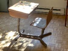 antique school desk