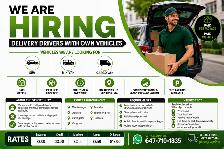 DELIVERY DRIVERS WITH OWN VEHICLES WANTED – GTA