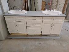 Double White Bathroom Vanity