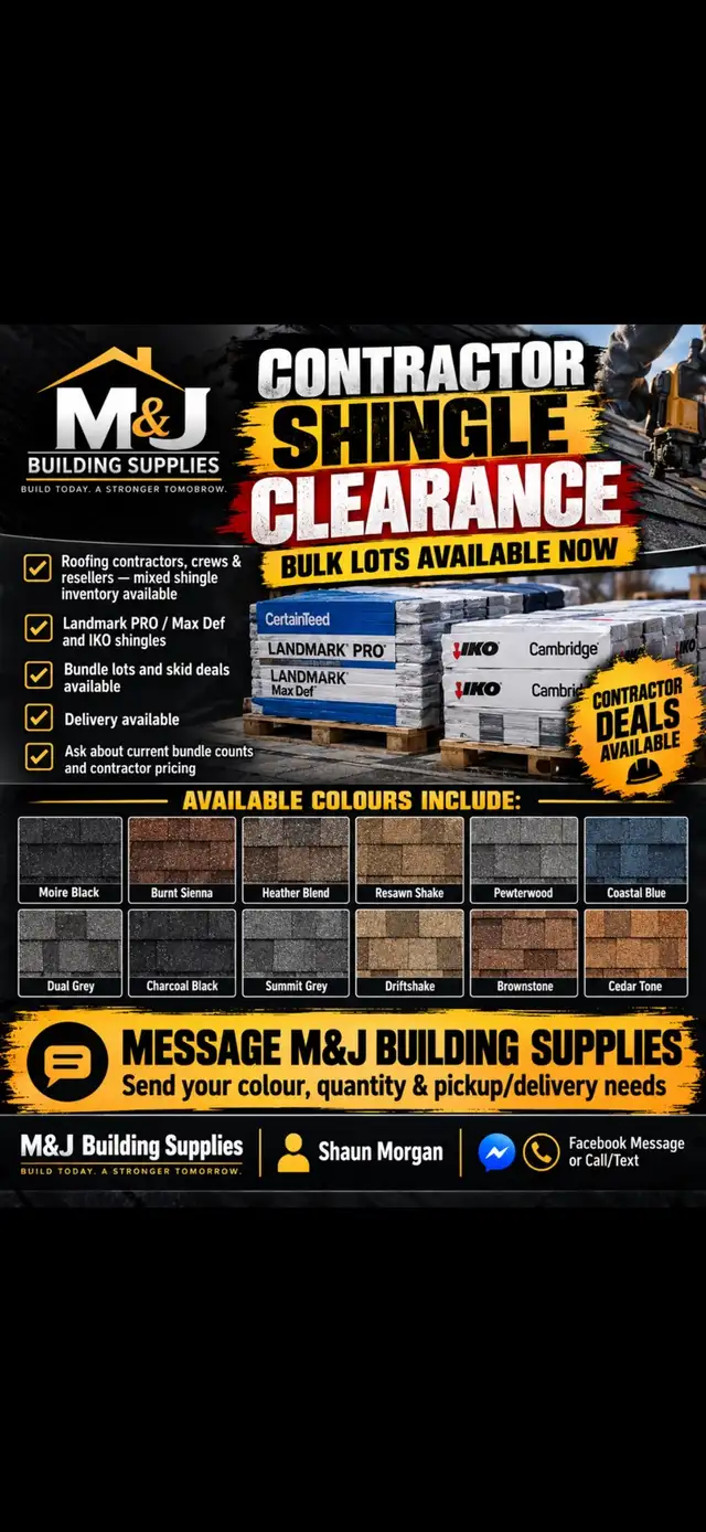 CONTRACTOR SHINGLE CLEARANCE – HALIFAX / DARTMOUTH