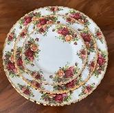 6 Piece Set Royal Albert Old Country Roses Bone China - Photo 5