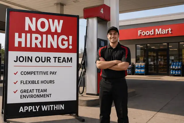 Gas station cashier