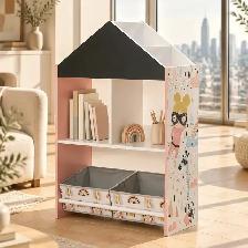 Brand New Kids House-Shaped Bookcase Storage Bin Special $49