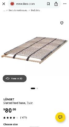 IKEA Slatted bed base LÖNSET bed 2 Twin 50 each - Photo 2