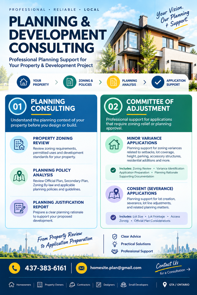 Need a Minor Variance or Committee of Adjustment consultant?