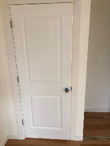 Primed interior doors and baseboards casing all trim supply/inst